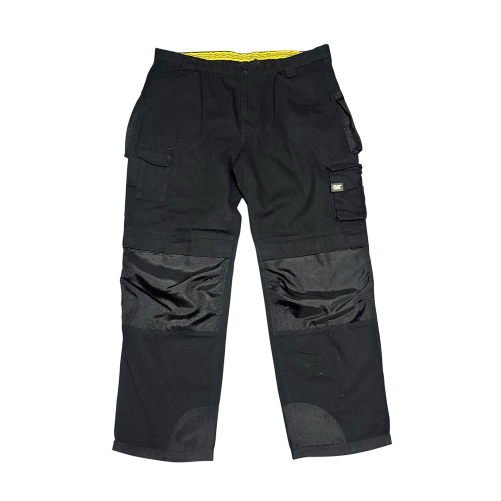 CAT Caterpillar Work Pants Black Cargo Utility Tool Holders Gorpcore Size 44x36 - Picture 4 of 6